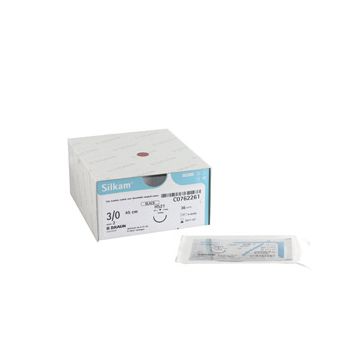 B.Braun Silkam® Braided Suture, 5/0x45cm+21mm RC Needle (36 Pack)
