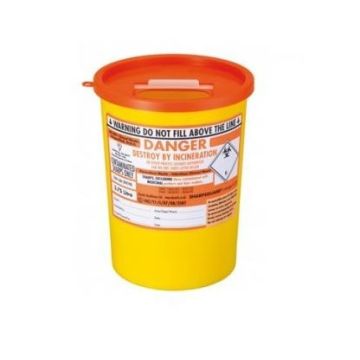 Daniels Sharpsguard Sharps Bin, Orange Lid, 3.75L (Single Unit)