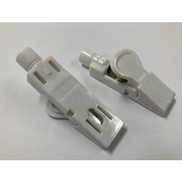 Ratiomed RT-Connection ECG Crocodile Clips White,  4mm Banana Plug (10 Pack)