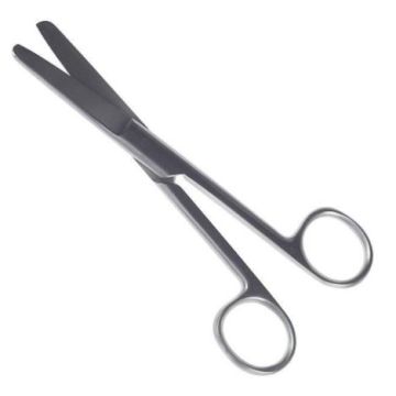 HEBU Medical Straight Surgical Scissors B/B, 15.5cm (Single Unit)