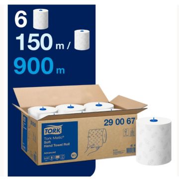 Tork Matic Soft Hand Towel Roll Advanced (6 Pack)