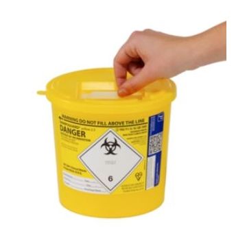 Daniels Sharpguard eco Sharps Bin, Yellow,  2.5 Litres (Single Unit)