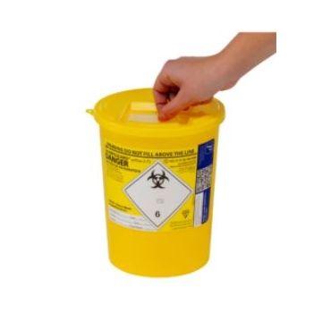 DANIELS SHARPSGUARD eco Sharps Bin, Yellow, 3.75 Litres (Single Unit)