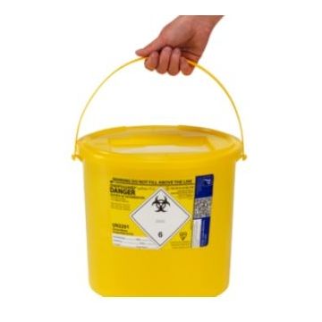 DANIELS SHARPSGUARD eco Sharps Bin, Yellow, 11.5 Litres (Single Unit)