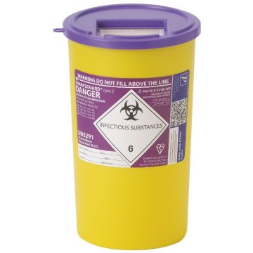 Sharpsguard 5L Pharmibin -PURPLE-coloured lids