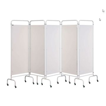 Five Panel Surgery Screen - White