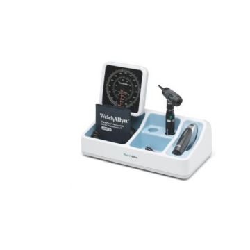 WA - Diagnostic Desk Set - 3.5V Otoscope Head, Ni-Cad Handle, Aneroid BP & Thermoscan 4000