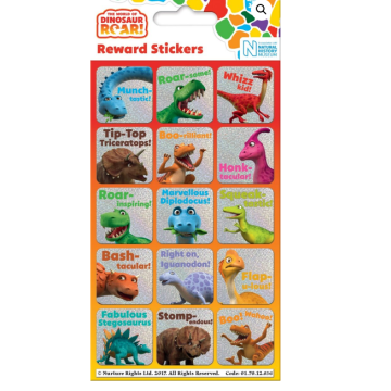 Paper Project Dinosaur Roar Reward Stickers (12 Pack)