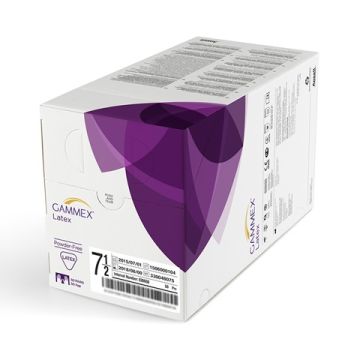 Ansell GAMMEX Sterile Latex Powder-Free Gloves, Size 7.0 (50 Pairs)