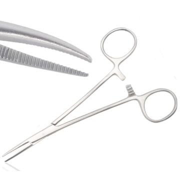 Halsted Mosquito Forceps Curved , Sterile, 12.5 cm x 1