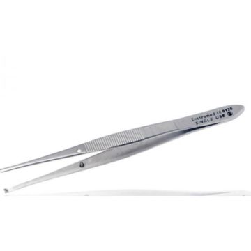 Iris Toothed Forceps 10.5cm Metal , Sterile x 1