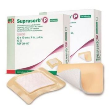 Lohmann & Rauscher Suprasorb P Non-Adhesive Foam Dressing, 10cmx10cm (10 Pack)