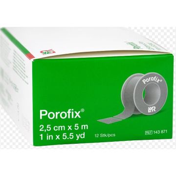 Lohmann & Rauscher Porofix Tape Cloth, 2.5cmx5m (12 Pack)