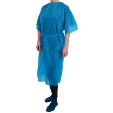 Disposable Non Sterile Short Sleeve Gowns x 50 - Suitable for patient use only