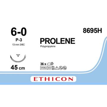 PROLENE BLU 45CM M0.7 USP6-0 S/A P-3 PRIME x 36