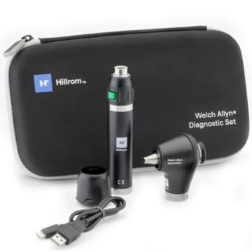 WA MacroView Otoscope with lithium ion USB rechargeable power handle (Hard Case)