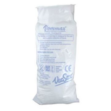 Vommax Vomit Bag with Plastic Ring for Twist Seal - Pack of 50