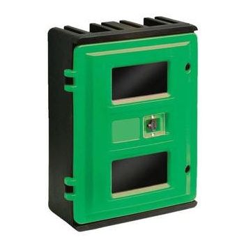 DEFIB WALL MOUNTED AED LOCKABLE PLASTIC STORAGE CABINET WITH ALARM