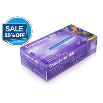 EXPIRES 30.04.26 Aurelia Transform Powder-Free Nitrile Gloves, Large (100 Pairs)
