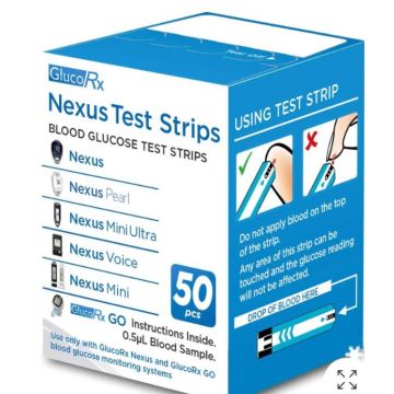 GlucoRx Nexus Test Strips | Pack of 50