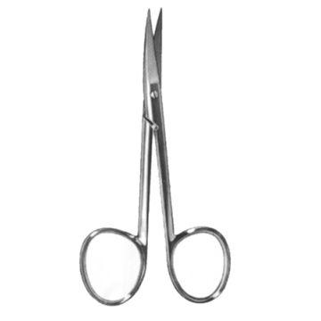 HEBU Medical Curved Ligature Scissors, 11.5cm (Single Unit)