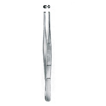 HEBU Medical Toothed Tissue Forceps, 14.5cm (Single Unit)