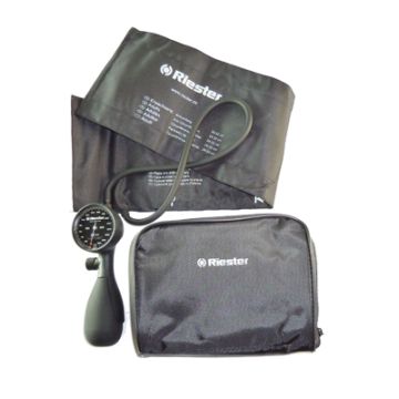 Riester R1 SHOCK-PROOF Blood Pressure Sphygmomanometer, Black with Red Pointer (Single Unit)