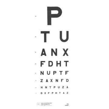 Eye Chart - Letters (3 Metre)