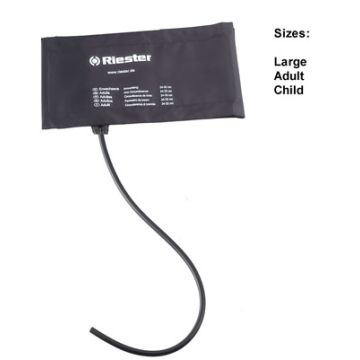 Riester Single Tube Adult Velcro Blood Pressure Cuff, 24-34cm (Single Unit)