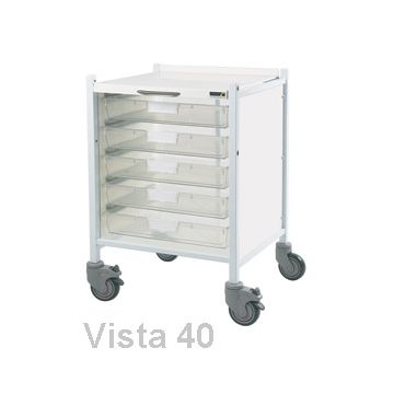 Vista 40 Trolley (5 Clear Trays)
