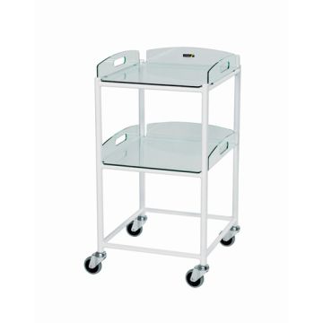 DT4 Dressing Trolley (2 Glass Effect Shelves)