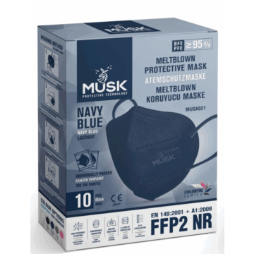 FFP2 Respirators latex-free navy blue (10pk)