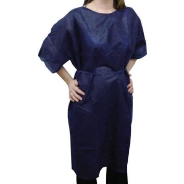 Nuguard Patient Modesty Gowns, Navy (10 Pack)
