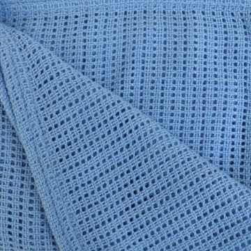 Cellular Blanket Single Bed 168cm x 210cm -Blue
