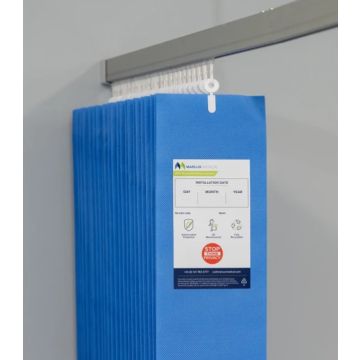Marlux Anti-Bac Curtains - Summer Blue - Universal Hook 4.2m x 1.95m