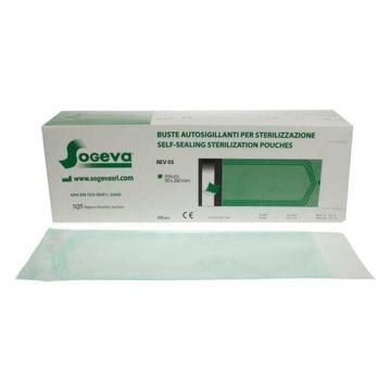 SOGEVA Self Sealing Pouch, 90x230mm (200 Pack)