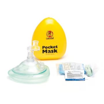Laerdal Pocket Mask with Oxygen Inlet (Single Unit)