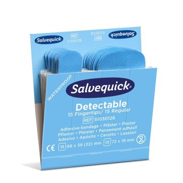 Salvequick Blue Detectable Plaster Mix (30 Pack)