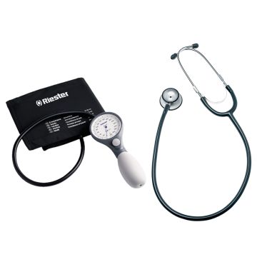 Riester RI-SAN, Slate Grey, & DUPLEX Stethoscope Combi Set (Single Unit)