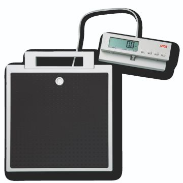 Electronic flat scale with cable remote display