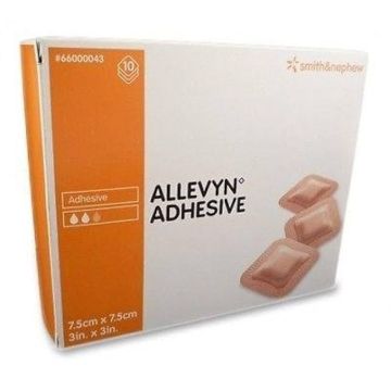 Smith & Nephew Allevyn Adhesive Hydrocellular Foam Dressing, 7.5cmx7.5cm (10 Pack)