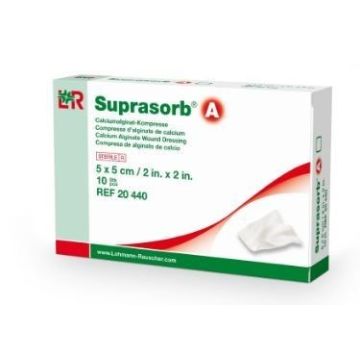 Lohmann & Rauscher Suprasorb A (Katostat) Calcium Alginate Wound Dressing 10cmx10cm (10 Pack)