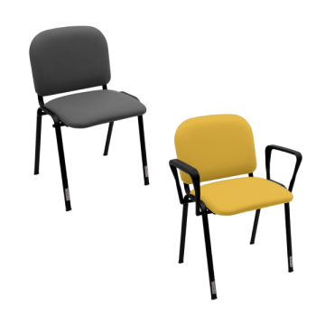 Galaxy Visitor Chair - Bluebell Vinyl Anti-Bacterial