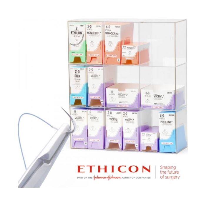 Johnson & Johnson Ethicon Coated Vicryl Rapide Sutures, 75cm (l), Size 3/0 + 19mm PS-2 RC Needle (Pack of 12)