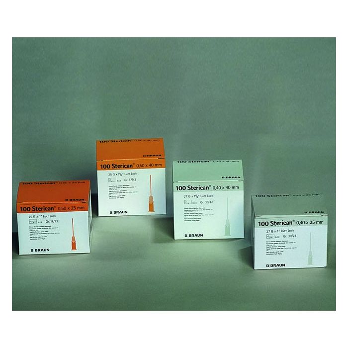 B.Braun Sterican Single-Use Hypodermic Needle Yellow, 20gx1.5in (100 Pack)