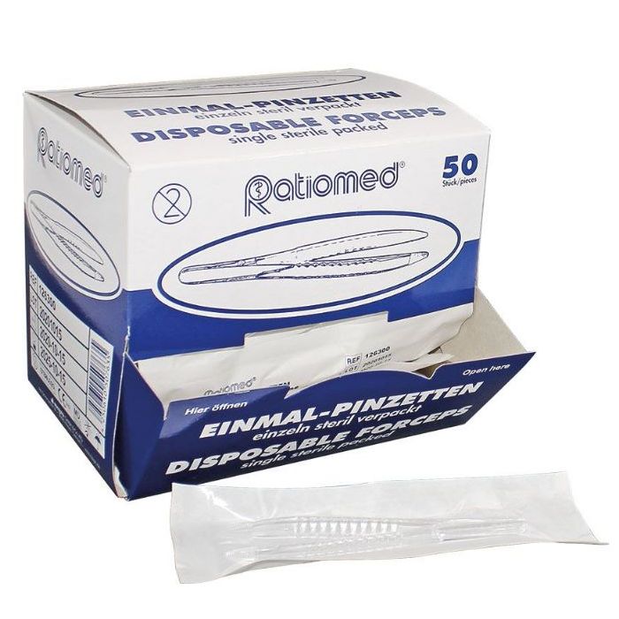 Megro Ratiomed Disposable Forceps, Sterile (50 Pack)