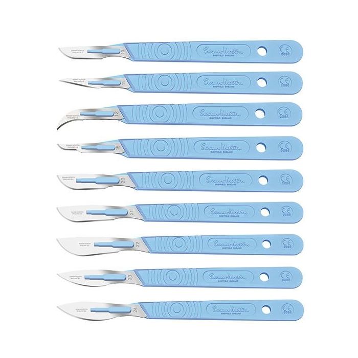 Swann-Morton Sterile Disposable Surgical Scalpels, No.21 (10 Pack)