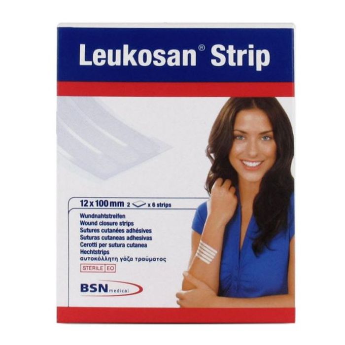 LEUKOSAN Wound Closure Strips 12mm X 100mm (6 strips per Pouch) x 50 pouches