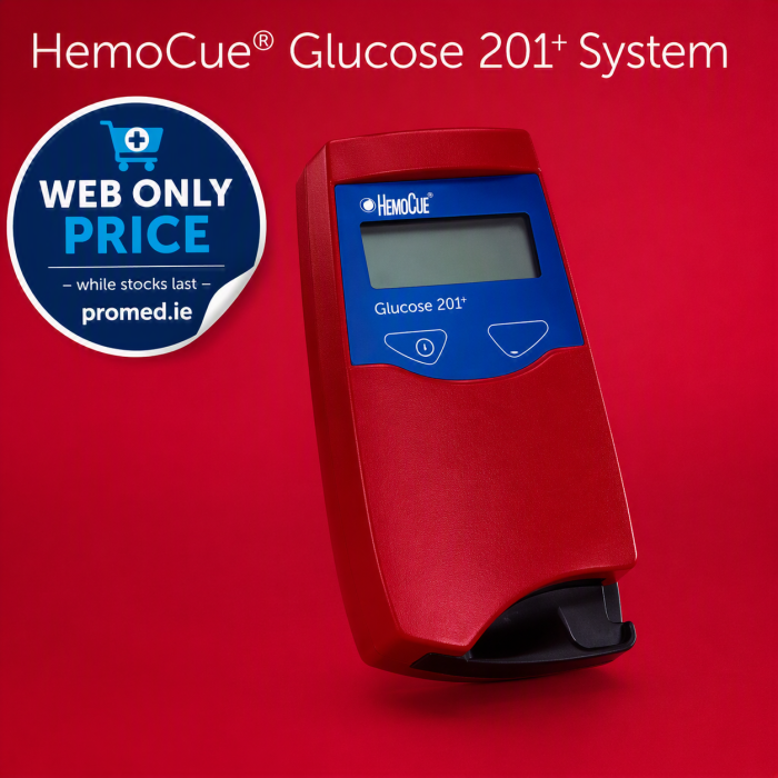 HemoCue Glucose 201+ Analyzer mmol/L whole blood (Fox Adapter+Plug)