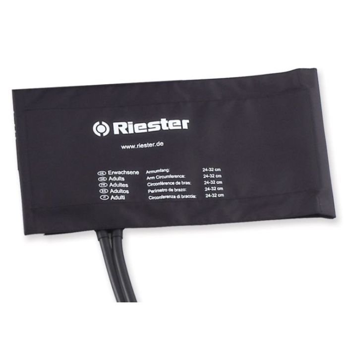 Riester Two Tube Adult Velcro Blood Pressure Cuff, Circumference 24-34cm (Single Unit)